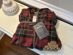 Pottery Barn Teen Harry Potter Hogwarts Plaid Organic Pajama Set Size SMALL NWT - Picture 1 of 11