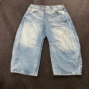 Pantalones de mezclilla para mujer WE THE FREE By Free People Good Luck Barrel talla 33S - Imagen 1 de 10