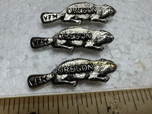 Loy von 3 - Vintage Oregon Sehr guter Erhaltungszustand Biber Pins - Bild 1 von 8