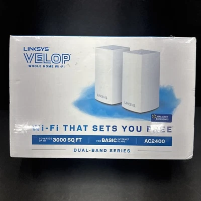 Linksys AC2400 867 + 300 Mbps Velop Intelligent Mesh WiFi System - White, 2 Pack - Image 1 of 4