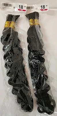 NUEVO 2X Trenzado de Cabello Humano 12A Onda Profunda 1B para Trenzas 2 Paquetes/Paquete 200G 18" Foto 1 de 4