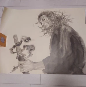 Vagabond B1 Poster Takehiko Inoue Musashi Samurai Manga Art Final Exhibit Japan - Picture 1 of 5