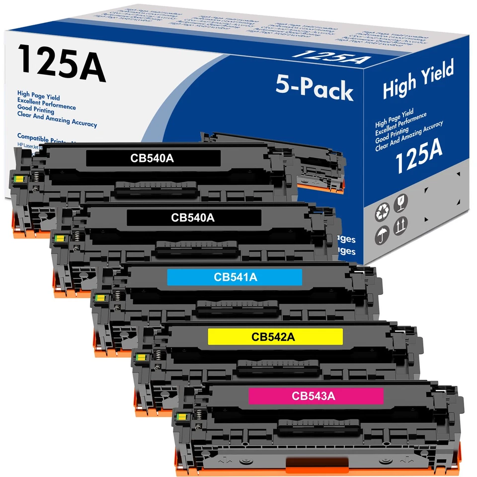 Toner Compatible with HP 125A CB540A Laserjet CP1215 CP1518ni CM1312 MFP lot - Image 1 of 1