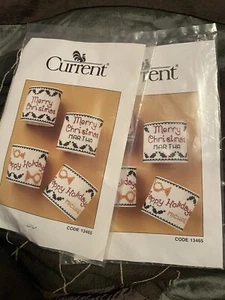2 Neu in Verpackung aktuelle Weihnachts-Serviettenringe gezählt Kreuzstich KIT 13465 versiegelt - Bild 1 von 3
