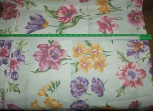 Large Flower Design Soft Green Home Decor Fabric Upholstery 1.5 Yds x 54 Wide - Picture 1 of 2