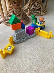Vintage 2001 Fisher Price Little People Stack n Crash Baustelle Spielset komplett - Bild 1 von 8