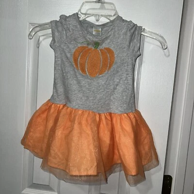 Gymboree Fuzzy Pumpkin Tutu Dress Toddler 2T - Image 1 of 4