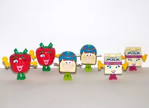 McDonalds 1993 FOOD FUNDAMENTALS Lot Transformers Figuren Milk Apple Sandwich - Bild 1 von 9
