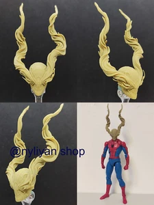 Modelo tallado tallado escultura de cabeza de cuerno largo de Spider-Man 1/12 para cuerpo de figura Mafex de 6"ML - Imagen 1 de 3