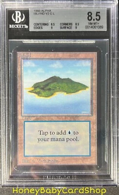 MTG Limited Edition Alpha 1993 Island (B) BGS 8.5Q++ (Baby Quad++) NM/MT+ 93/94 - Image 1 of 4
