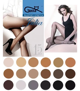 GATTA JULIA STRETCH Strumpfhose 15 DEN HALBMATT verschiedene Farben S M L XL - Bild 1 von 43