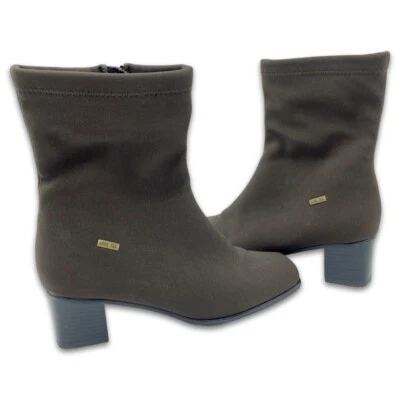 Botas Ara Gore Tex Impermeables Raras Marrón Puntera Cuadrada Media Pantorrilla Talla 4.5 Para Mujer’s Foto 1 de 4