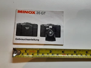 VINTAGE INSTRUCTIONS MANUAL FOR MINOX 35 GT CAMERA IN GERMAN -FREE SHIPPING - Picture 1 of 3
