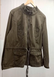 Lane Bryant Olive Brown, cinch waist cargo jacket size 18/20 - Picture 1 of 4