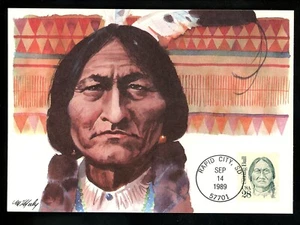 US FDC #2183 Fleetwood Maximum Card 1989 Rapid City SD Native American Indian - Picture 1 of 2