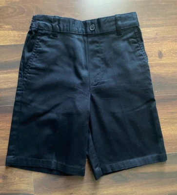 FRENCH TOAST Boys School Uniform Cotton Shorts Elastic Waist Black Size 6 - Image 1 of 4