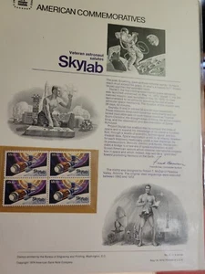 Sello de franqueo Skylab 1974 desquiciado panel conmemorativo estadounidense 10c EE. UU. - Imagen 1 de 4