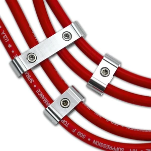 SEPARADORES DE CABLES DE BUJÍA PLATEADOS 3 PIEZAS PARA 90-94 NISSAN SENTRA B13 GA16DE SR20DE - Imagen 1 de 4