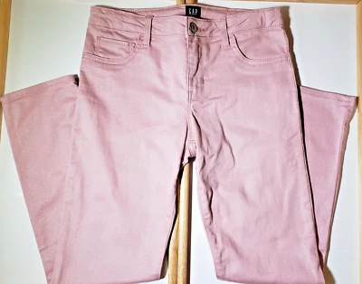Pantalones de mezclilla Gap para niñas talla 12 rosa claro cintura ajustable elástico estilo Barbie Foto 1 de 4