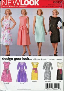 Misses Kleid Simplicity Muster 6824 Größen 8-18 Design Your Own Mix&Match ungeschnitten - Bild 1 von 2