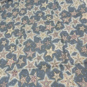 Robert Kaufman Cotton Fabric “Starlight Star Bright” 44” X 36” - Metallic Accent - Picture 1 of 5
