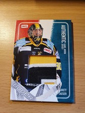 DEL2 18-19 2018-2019 Game Worn Jersey Card Board Jaeger Bayreuth Tigers 03/50