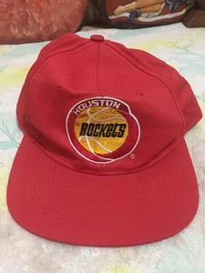 Vintage Houston Rockets NBA Red Snapback Hat One Size Fits All - Picture 1 of 4