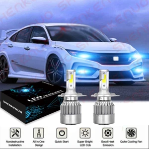 2PC 9003 H4 Ice blue LED Headlight for Honda Civic 1997-2003 High Low Beam - Picture 1 of 11