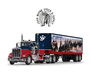 DCP JOHN WAYNE RED BLACK KENWORTH W900A 40' VINTAGE TRAILER 60-1205 1/64 - Picture 1 of 1