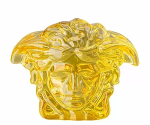 NUEVO PISAPAPELES VERSACE ROSENTHAL *MEDUSA LUMIERE* ÁMBAR Cristal Medusa 4" - Imagen 1 de 13