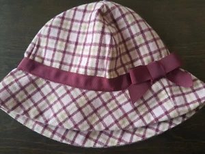 Janie and Jack NWT purple plaid infant Girls Plaid Bucket Hat Size 12-24 Months - Picture 1 of 5