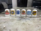 Country Store Thimbles by FRANKLIN MINT 1981 Lot of 6 Ceramic Brand Themed Rare