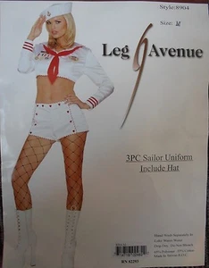 NEU VINTAGE LOOK WEISS ROT MATROSENHUT BAUCHFREIES OBERTEIL SHORTS KOSTÜM L 12 - Bild 1 von 3