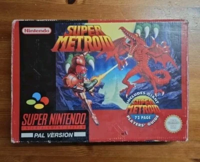 Super Metroid  NINTENDO SNES  Super Nintendo  PAL Big Box Version - complete  - Image 1 of 4