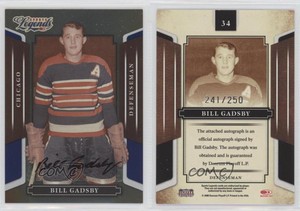 2008 Donruss Americana Sports Legends Mirror Blue Signatures Bill Gadsby Auto