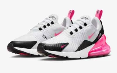 Air Max 270 Women's Size 7 White/Hyper Pink-Black-White AH6789-127 Fast Ship - Image 1 of 4