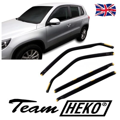 Heko Wind Deflectors For VW Tiguan Mk1 R Line 2008-2015 4PC Tinted - Image 1 of 4