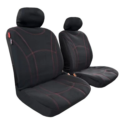 Capas de assento de carro dianteiro impermeável neoprene preto 2 peças para Honda Element - Imagem 1 de 4