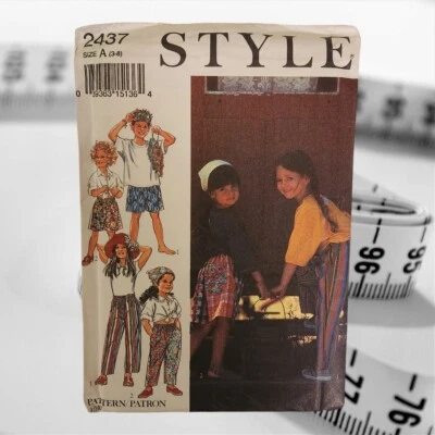 Style 2437 Size A 3 to 8 Childrens Pants Shorts Uncut Vintage Pattern 1994 - Image 1 of 4