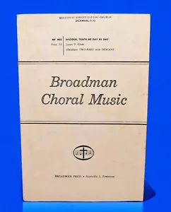 Choral Sheet Music "Saviour, Teach Me Day By Day" Children Two Part w/ Descant - Picture 1 of 8