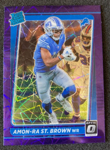 2021 Donruss Optic #228 Amon-Ra ST. Brown RC Rated Rookie PURPLE VELOCITY SP SSP