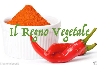 IL REGNO VEGETALE PEPE di CAJENNA Capsico Frutti Polvere Spezia India PRIMA QUALITA 50/100/500 g