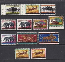 BURUNDI 1962 Endangered Animals Overprints Various Values USED and MNH