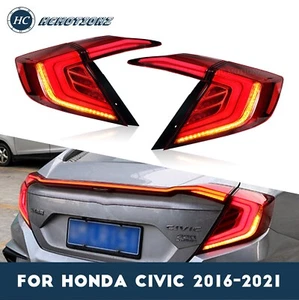 Luces traseras LED para Honda Civic 2016-2021 rojo 4 piezas conjunto de luces traseras animación - Imagen 1 de 12