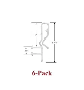 1 3/4" Hidden Channel CLEAR VALANCE RETAINER CLIPS (6-Pack) - Picture 1 of 2