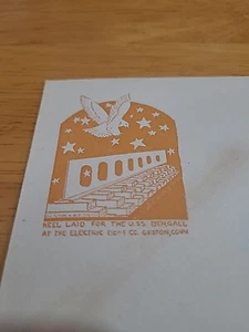 U.S.S. BERGALL FDC Envelope  Unmailed - Picture 1 of 3