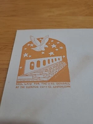 U.S.S. BERGALL FDC Envelope  Unmailed - Image 1 of 3