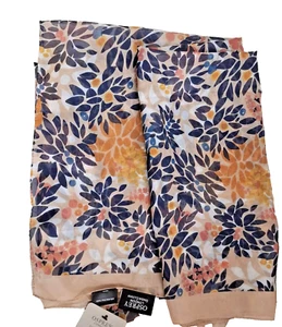 Águila pescadora. Londres. En caja BNWT, bufanda de seda. Flores de otoño doradas. Graeme Ellisdon - Imagen 1 de 8