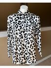ZARA shirt women SATIN EFFECT SHIRT BLACK / WHITE | 3364/308 size L animal print