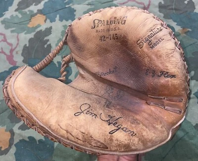 Guante de béisbol Spalding de colección antiguo guante de receptores recuerdos deportivos MLB Foto 1 de 4